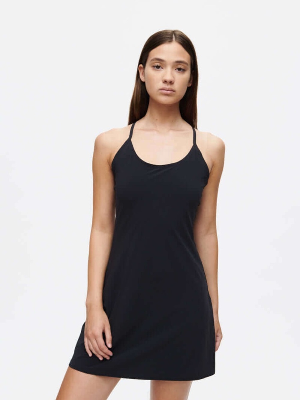 NWT Outdoor Voices Black Strappy Mini Dress